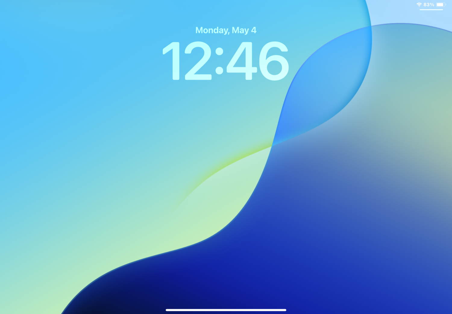 iPad lock screen